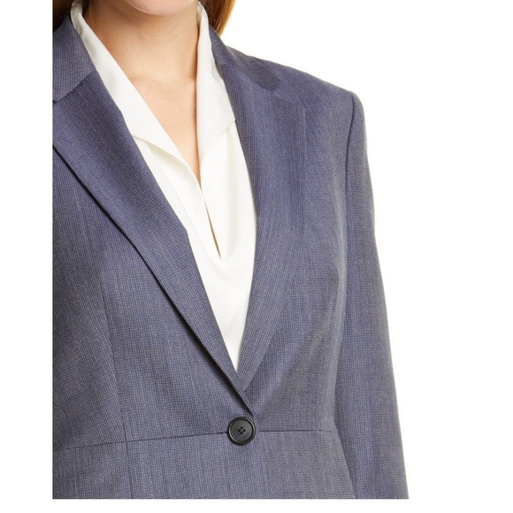 EUC - Hugo Boss Jaliana Blurred Minidessin Wool Jacket - size 8 - Picture 4 of 12